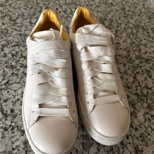 Coach White and Yellow Women's Sneakers